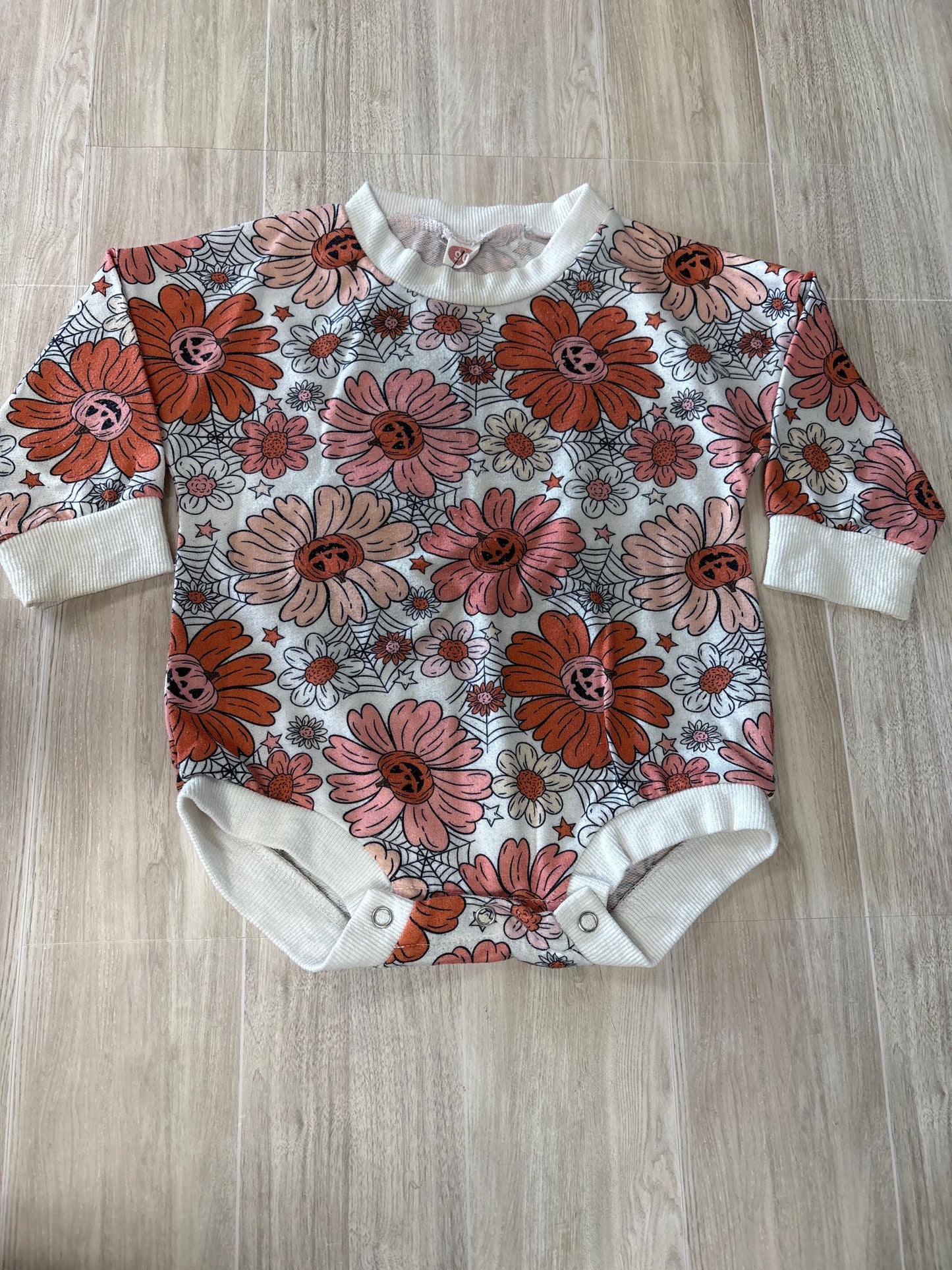 18-24m Floral Pumpkin Bubble Onesie - Blemish