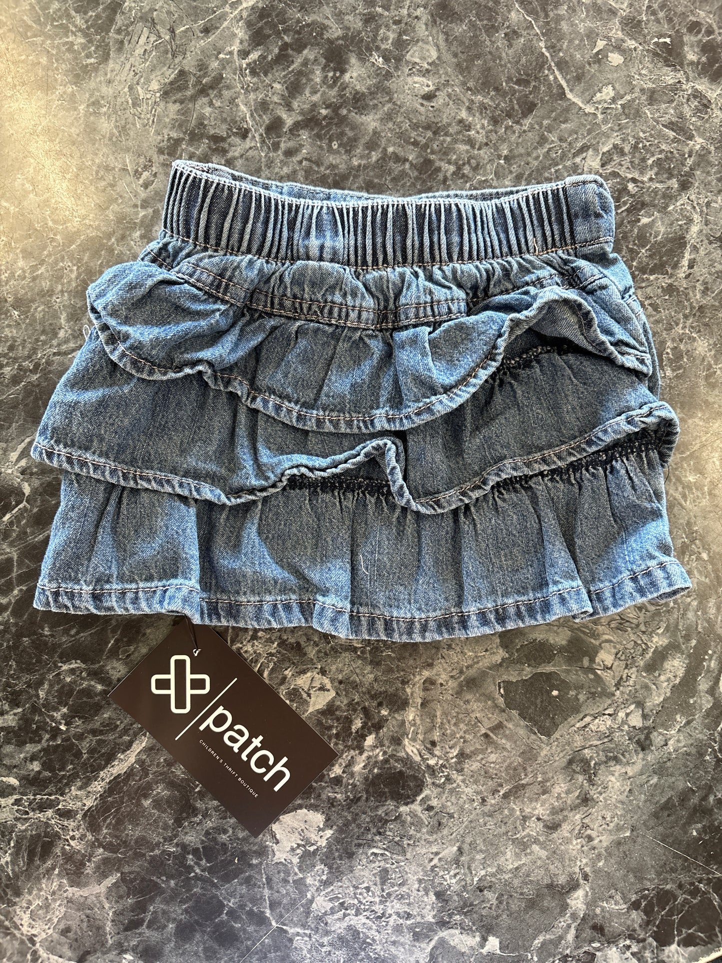 6-9m Denim Ruffled Skirt
