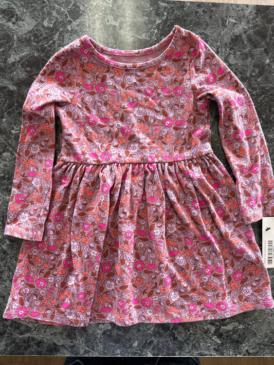 3T Mauve Leaf Long Sleeve Dress