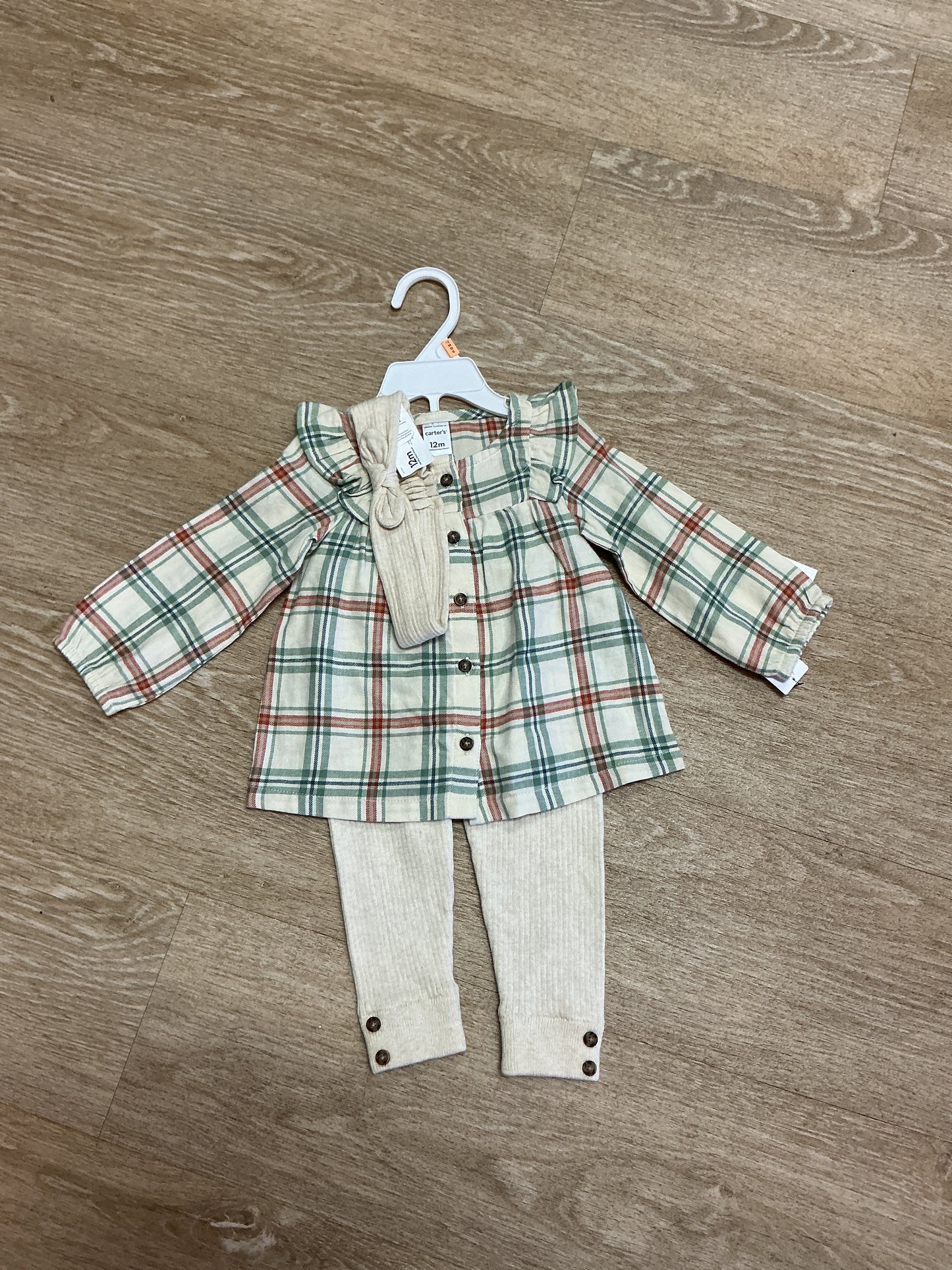 NWT 12m 3 Piece Flannel Set