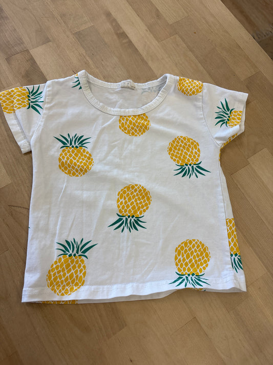3T White Pineapple Shirt
