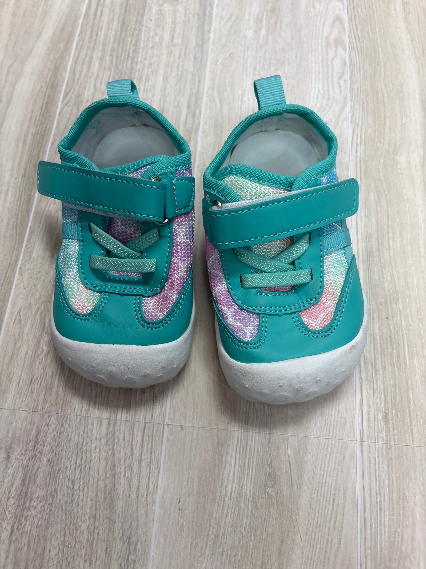 6c Teal Mermaid Velcro Slip On Shoes