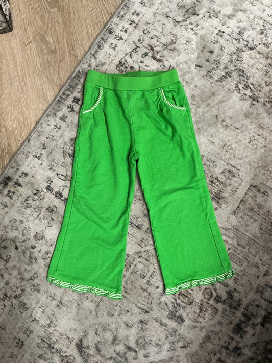 24m Green Ruffle Hem Pants