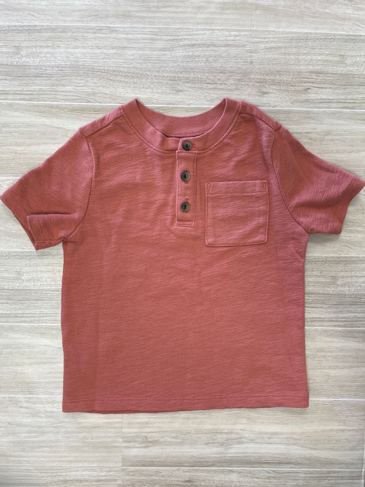 3T Salmon Button Pocket Tee