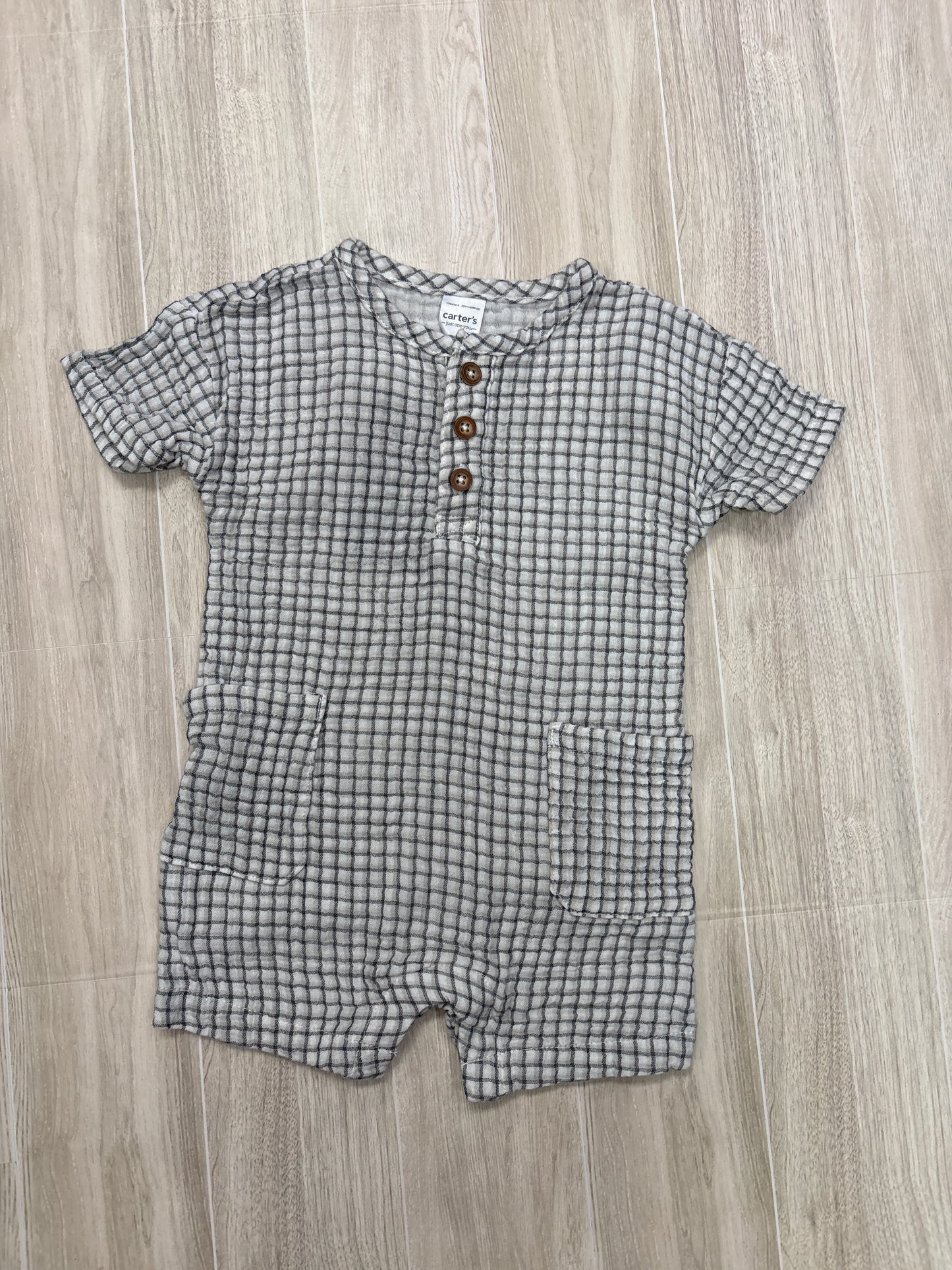 6m Button Grid Shortie Romper