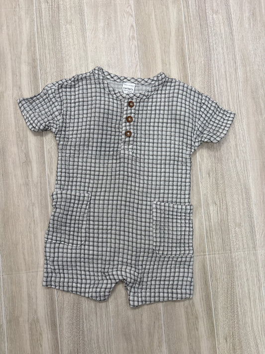 6m Button Grid Shortie Romper