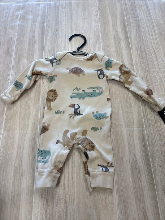 Newborn Neutral Animal Romper