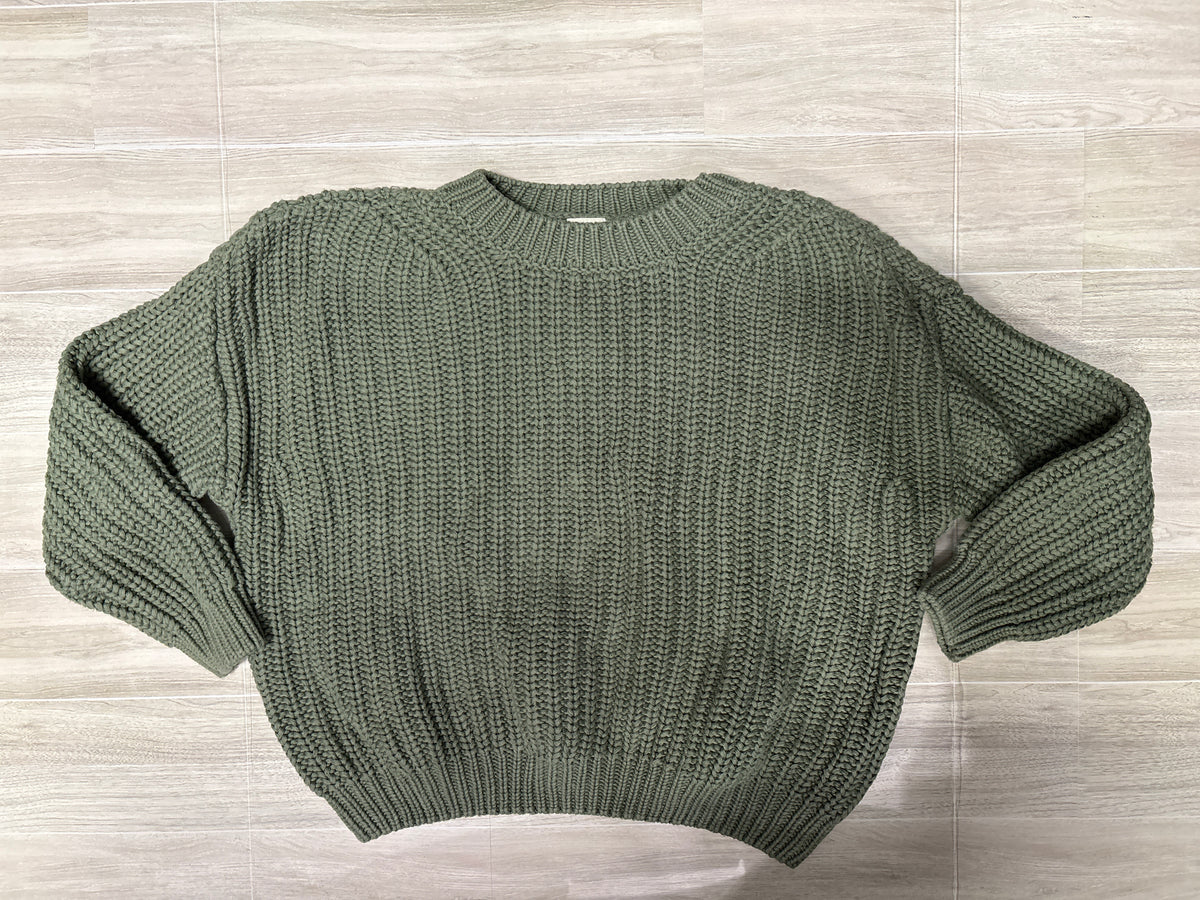 4/5 Goumi Olive Knit Chunky Sweater