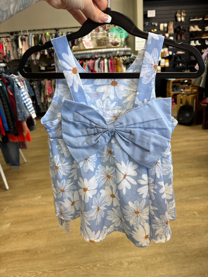 3T Blue Floral Tank Dress