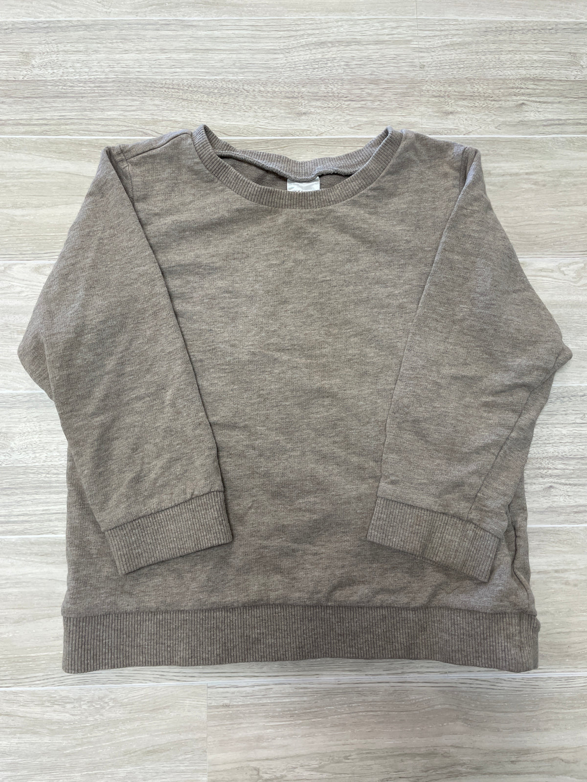 3T Heathered Beige Basic Crewneck