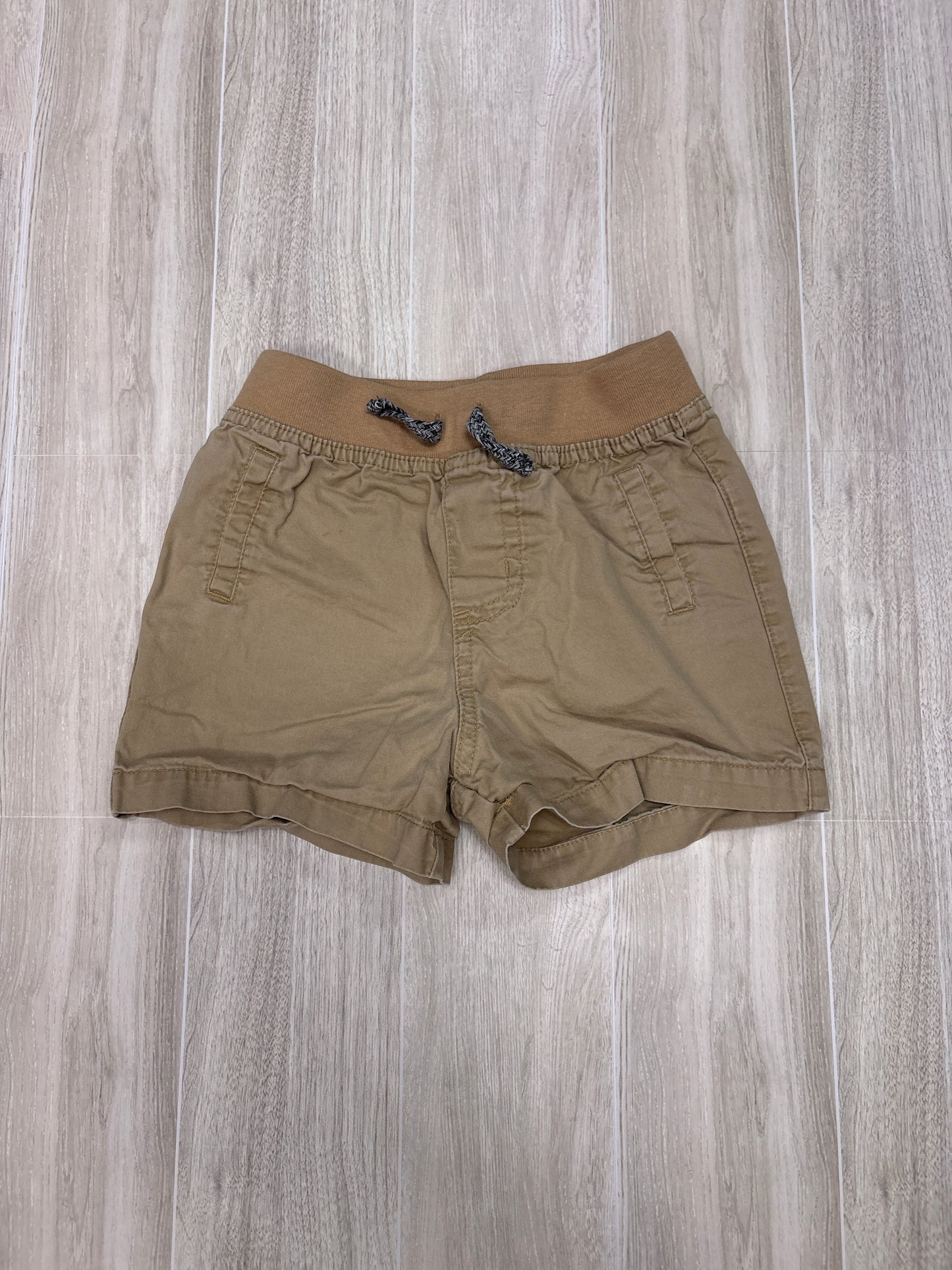 12m Tan Elastic Waist Shorts
