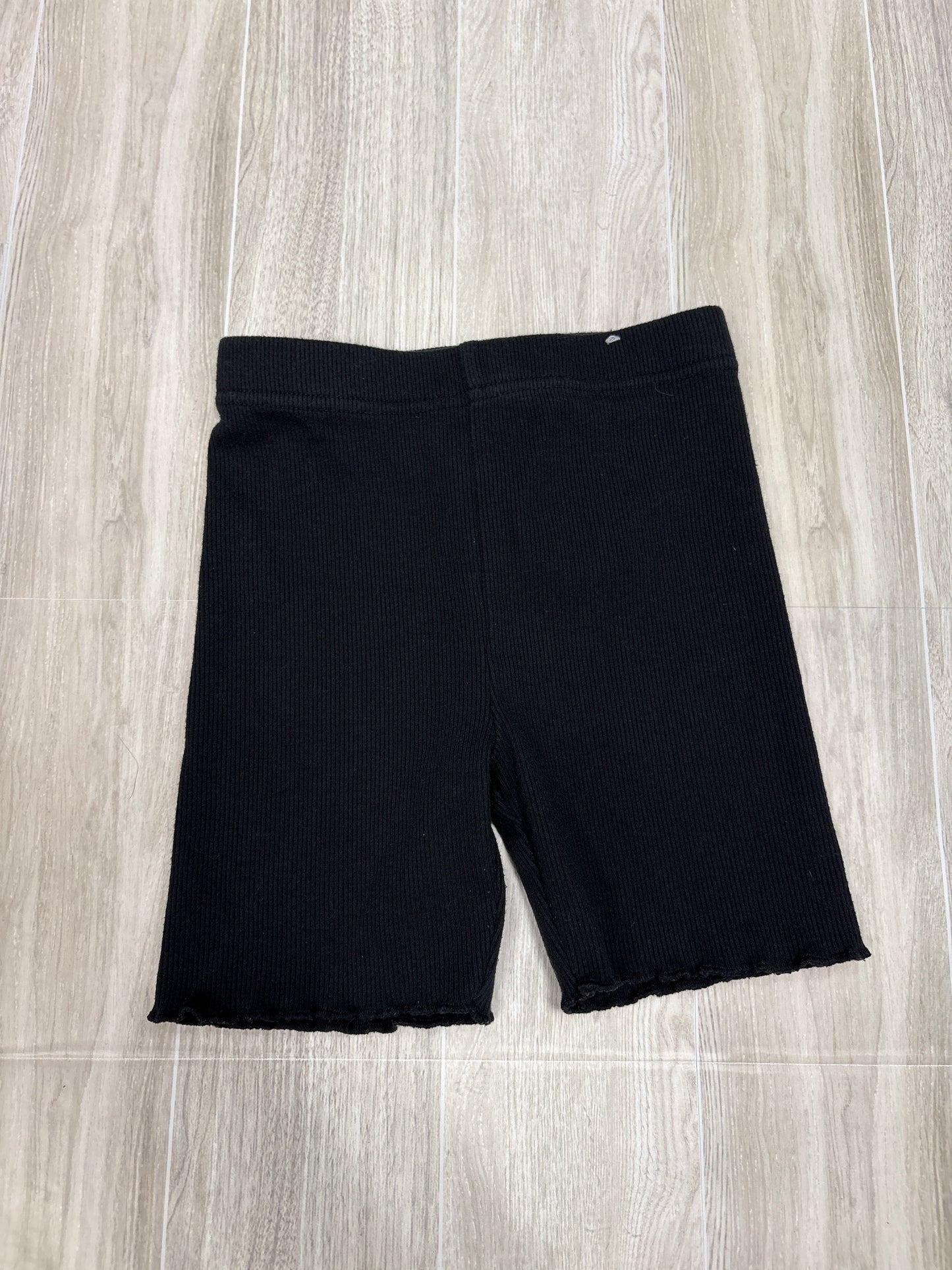4T Ribbed Black Biker Shorts