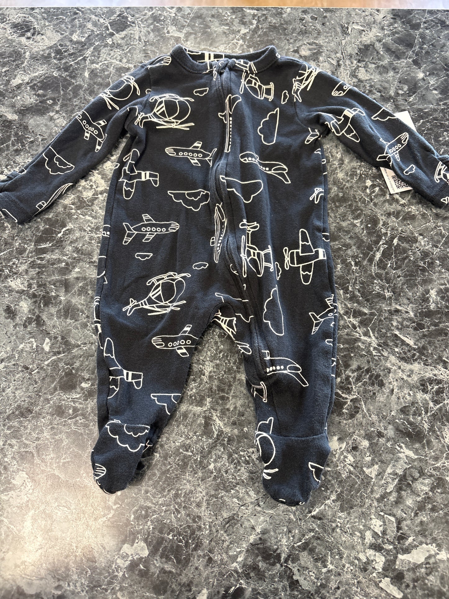 0-3m Airplane & Helicopter Pajama