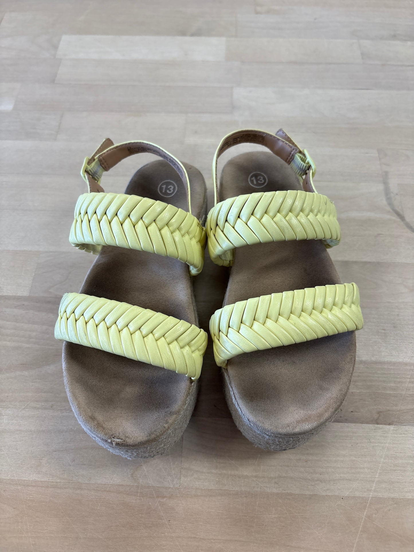 13c Yellow Braided Platform Sandals - Blemish