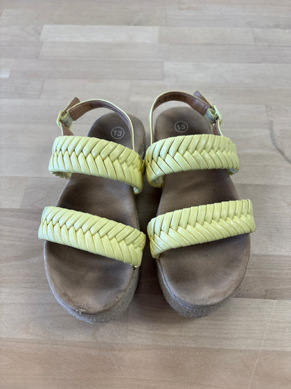 13c Yellow Braided Platform Sandals - Blemish