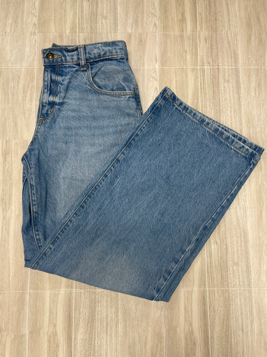 12 Medium Wash Wide Leg Denim