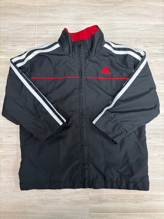 3T Adidas Black Windbreaker Jacket With Red Lining