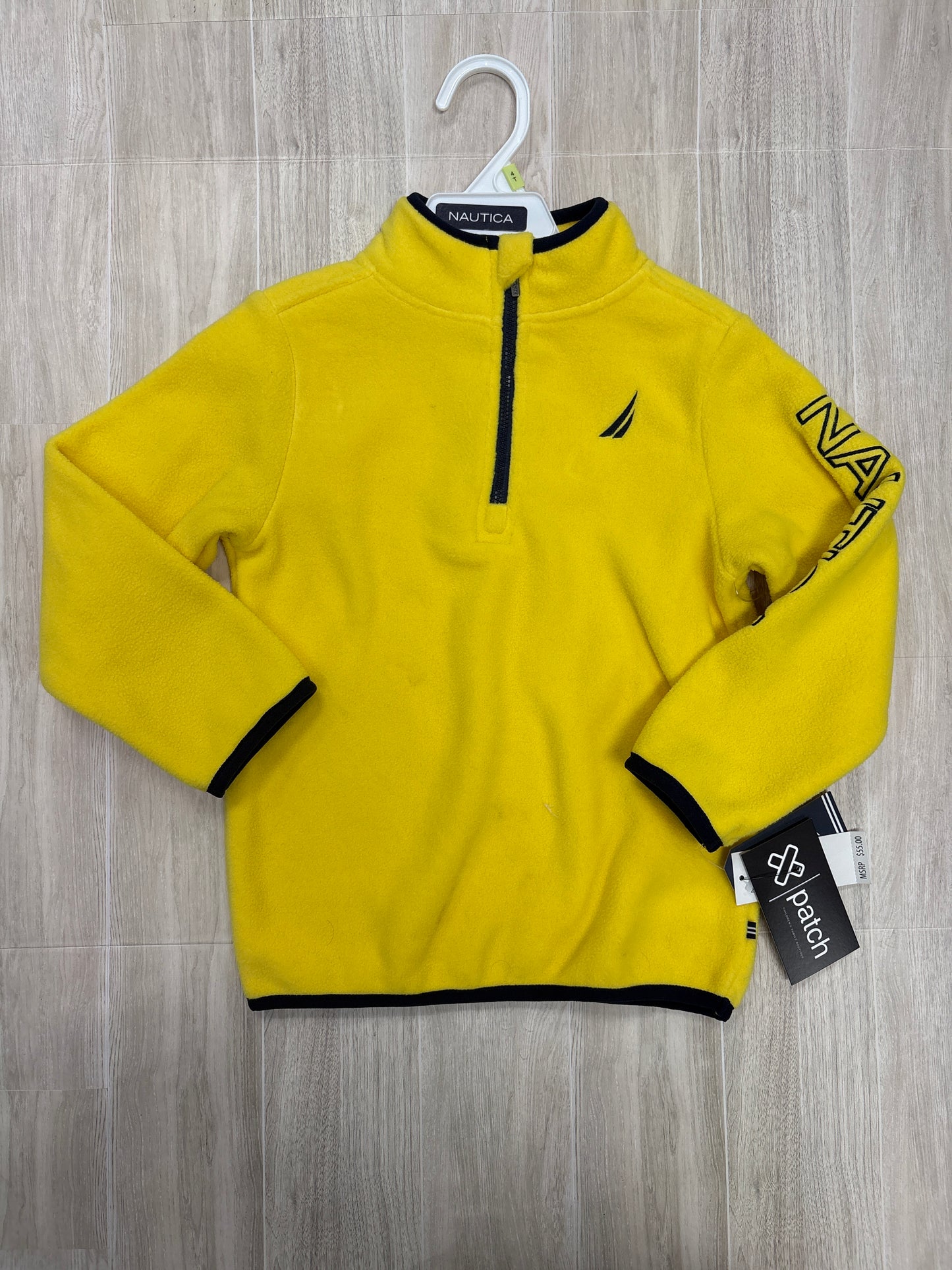 NWT 4T Yellow Fleece 1/4 Zip Pullover