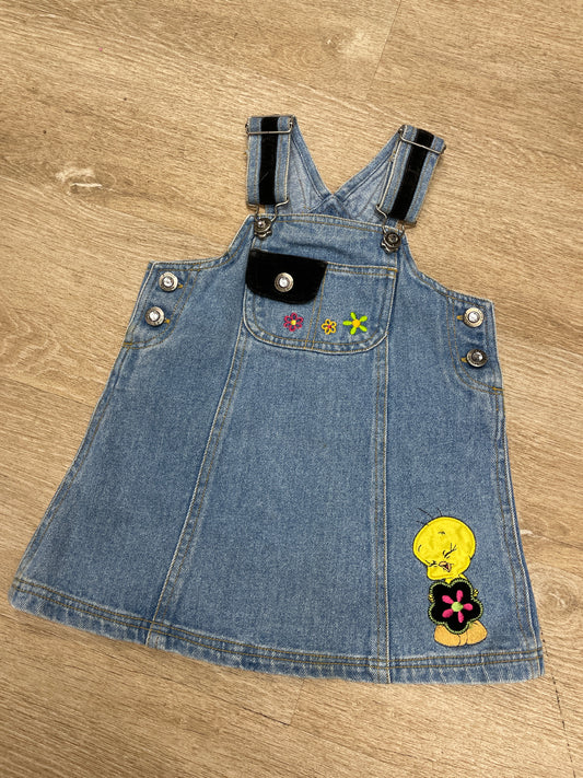 3T Vintage Looney Toons Overall Dress