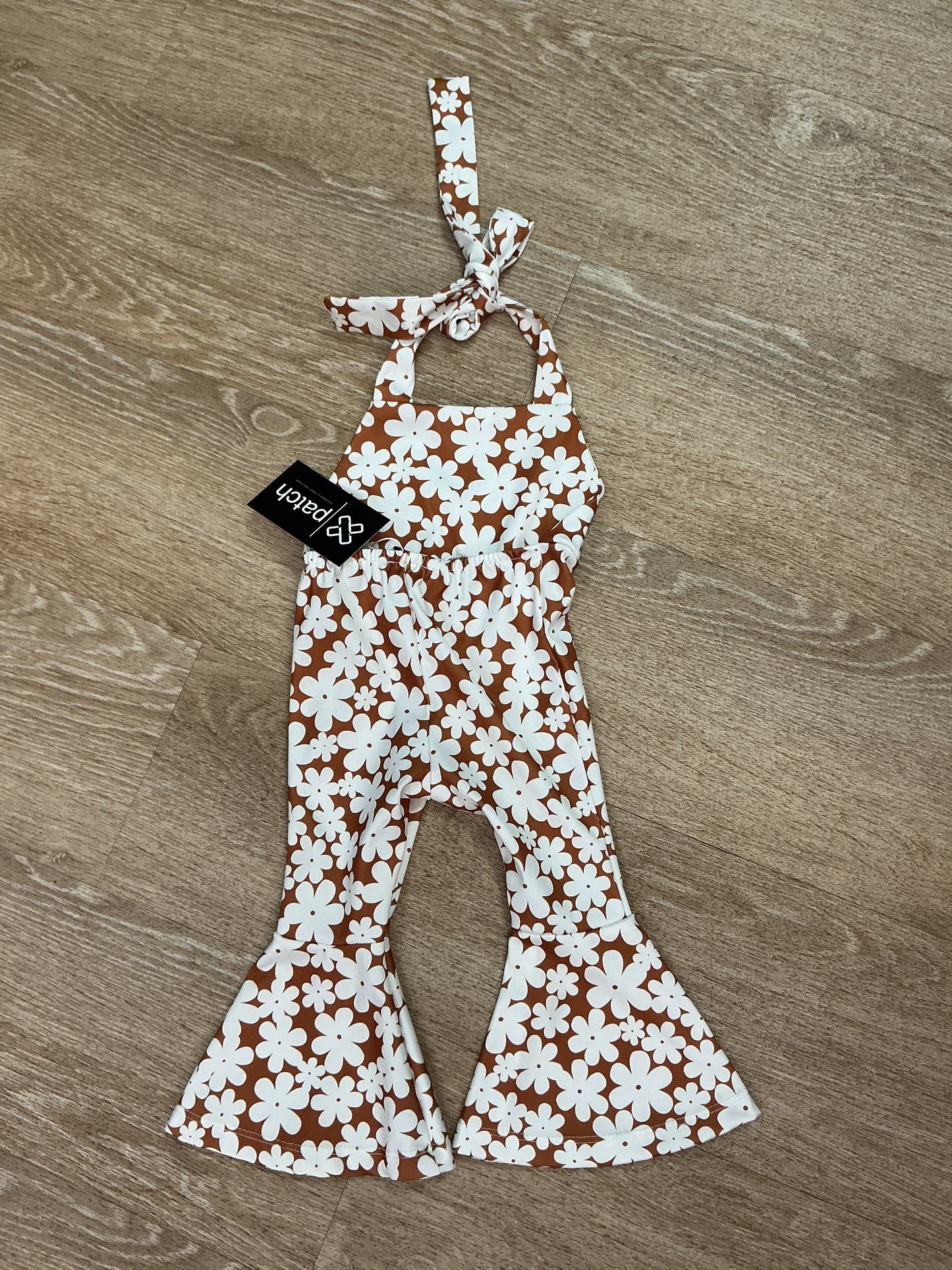 6-9m Baileys Blossoms Flower Bell Bottom Romper
