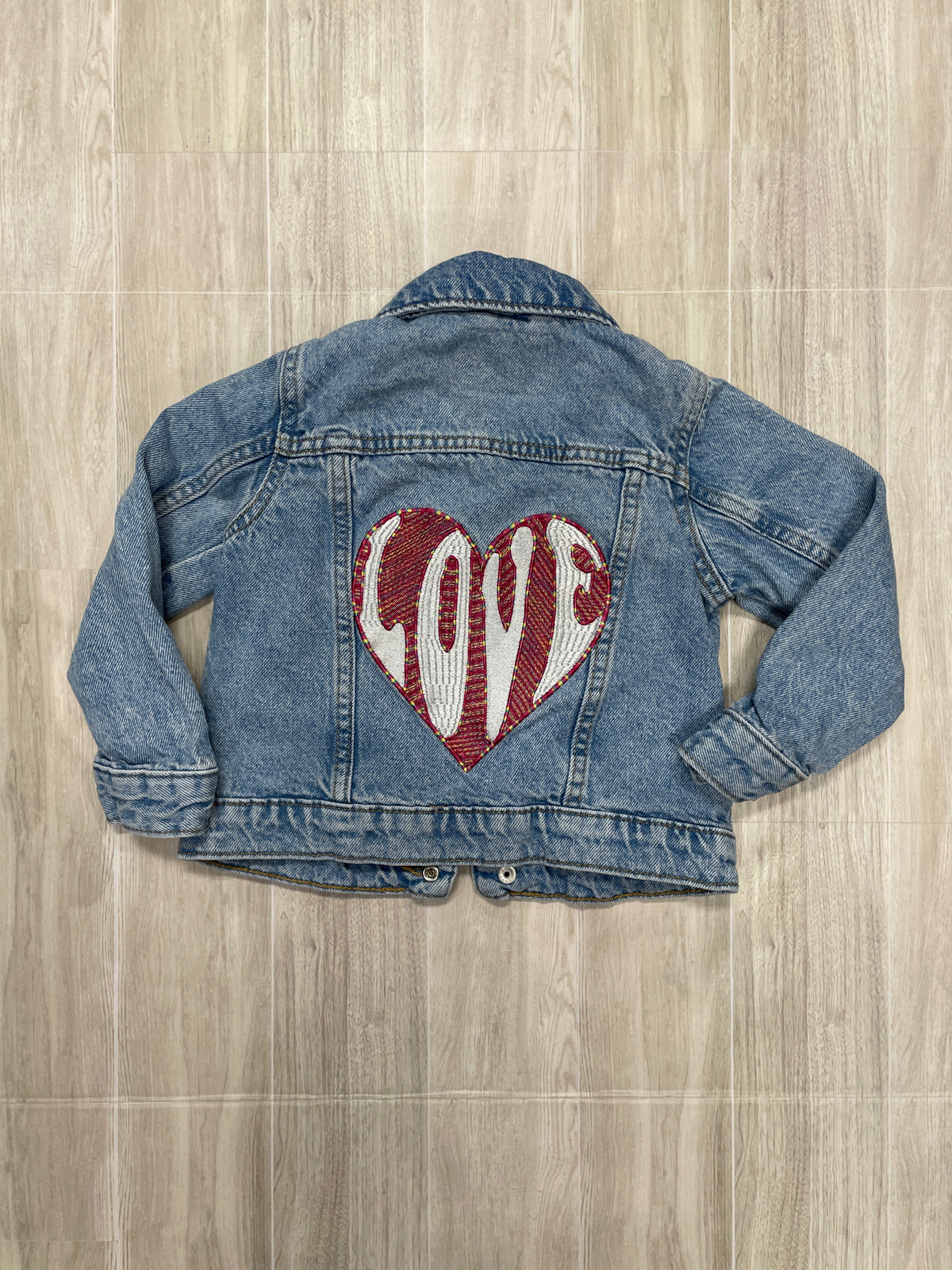 4T Denim Love Embroidered Jacket
