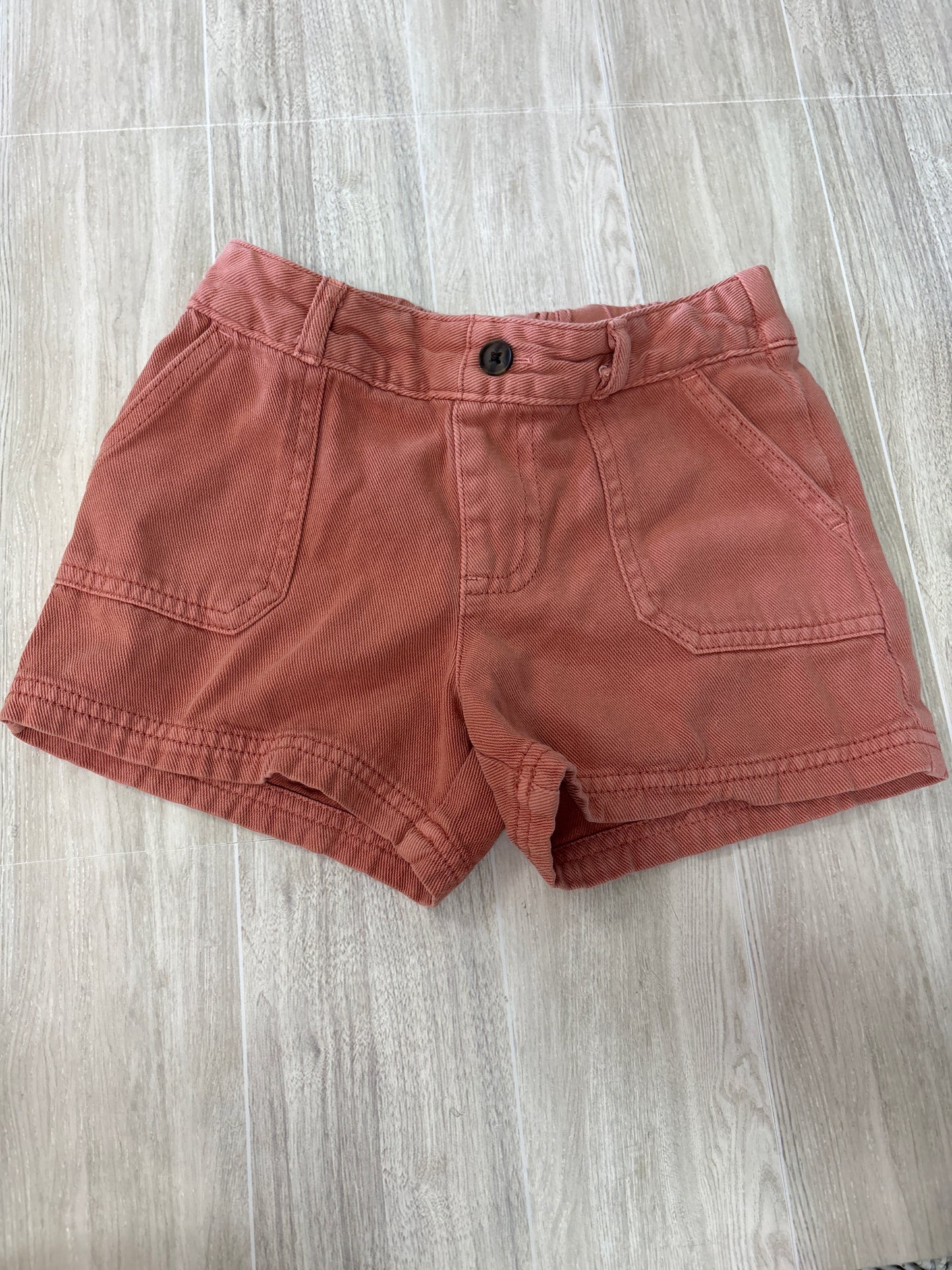 5T Light Salmon Button Shorts