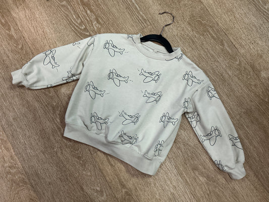 18-24 Rylee + Cru Airplane Crewneck - Blemish