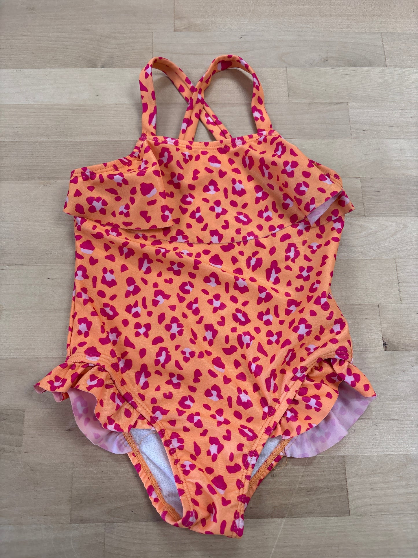 2T Orange Leopard Swimsuit