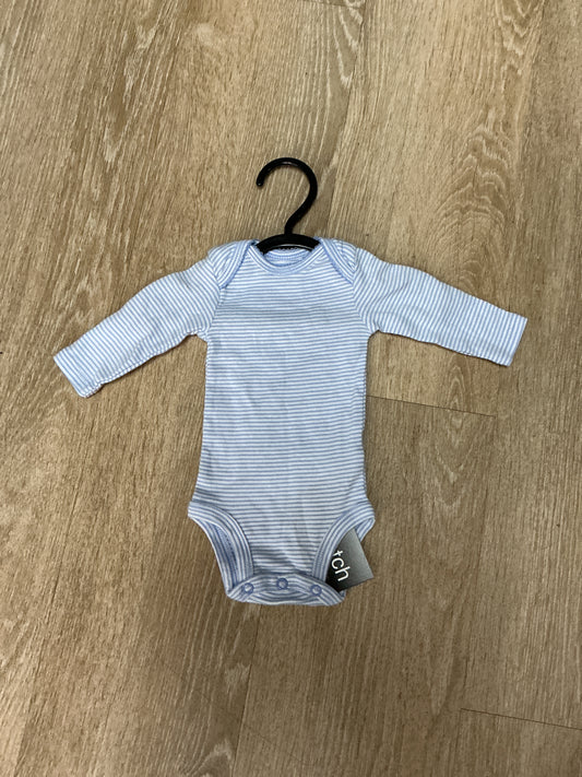Newborn Blue Striped Long Sleeve Onesie
