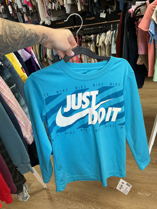 6 Nike Blue Long Sleeve Athletic Shirt