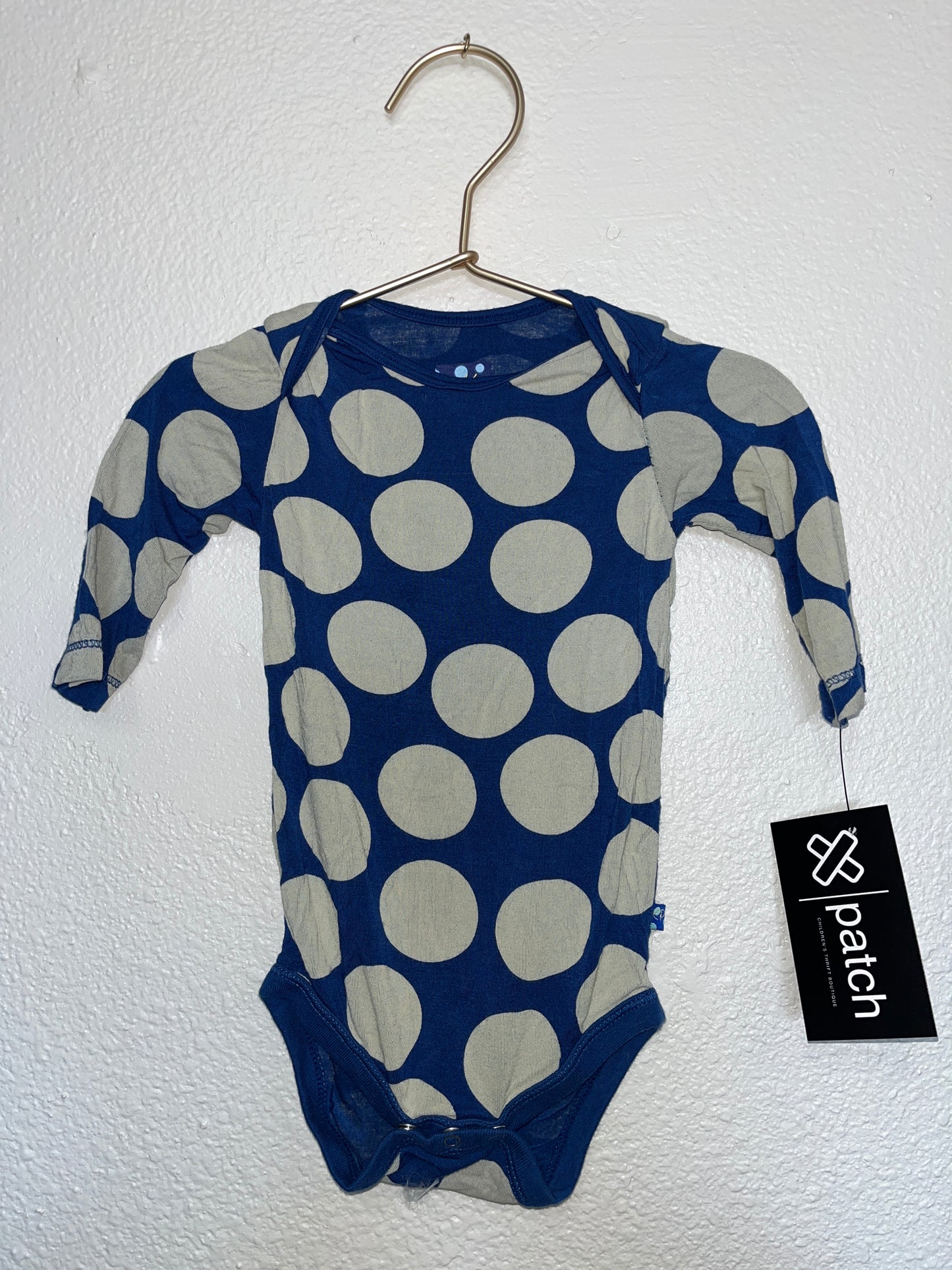 6-12m Kickee Pants Polka Dot Onesie