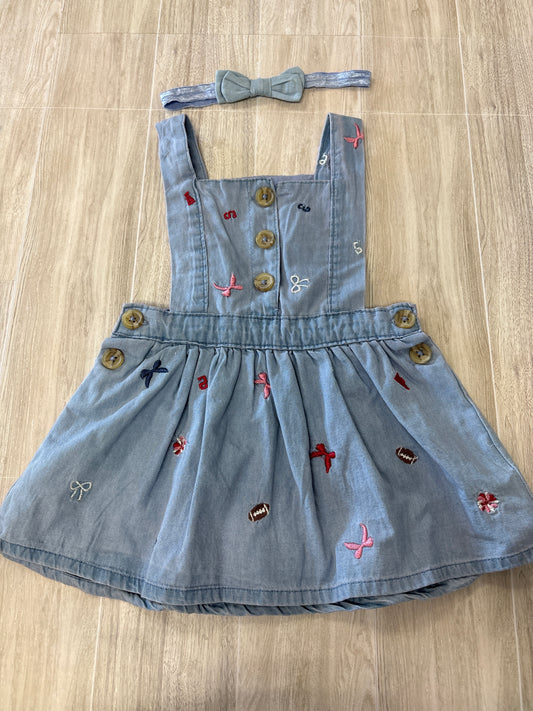 6/9m Football Overall Dress