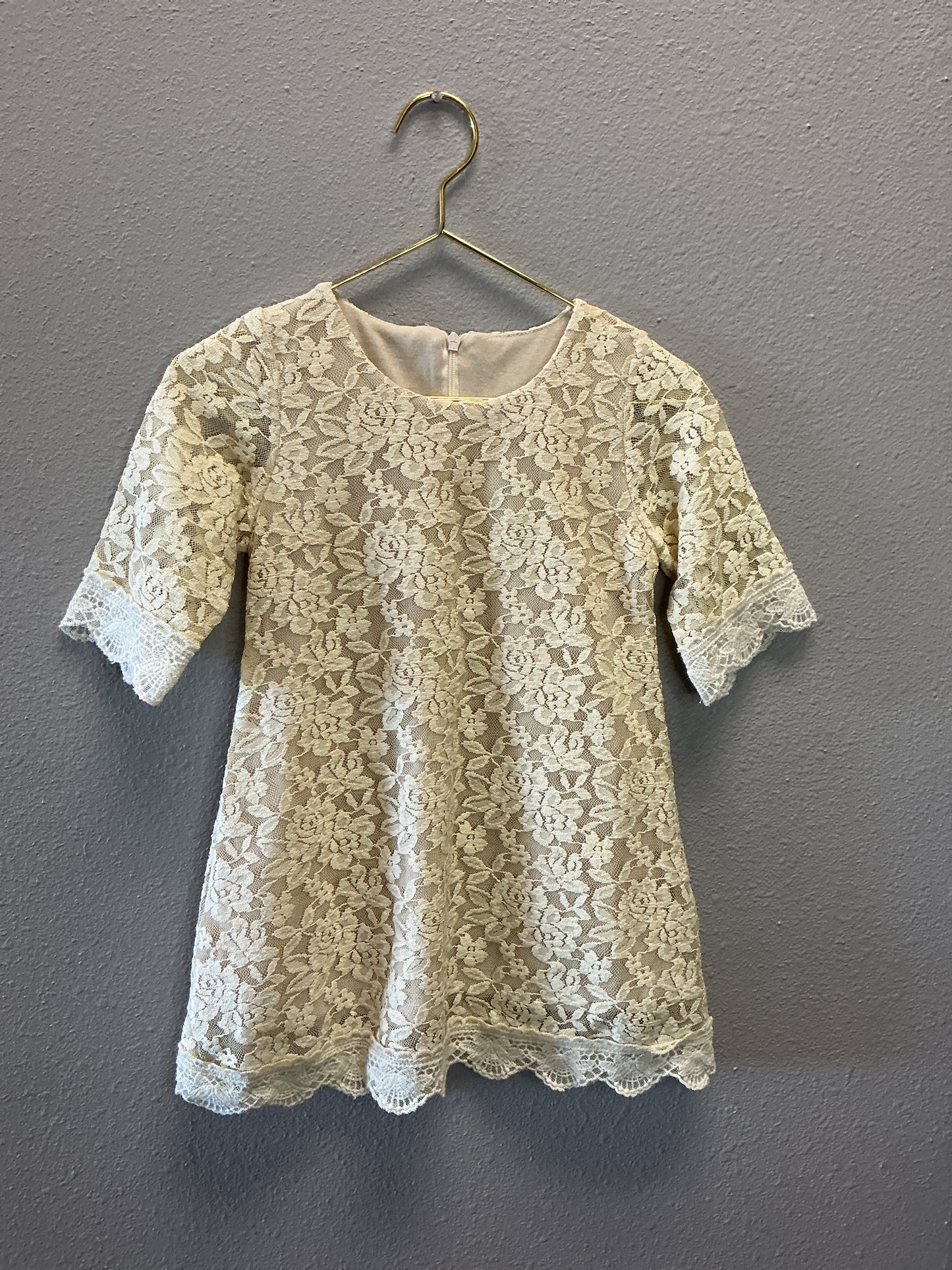 2T Cream Lace Dress