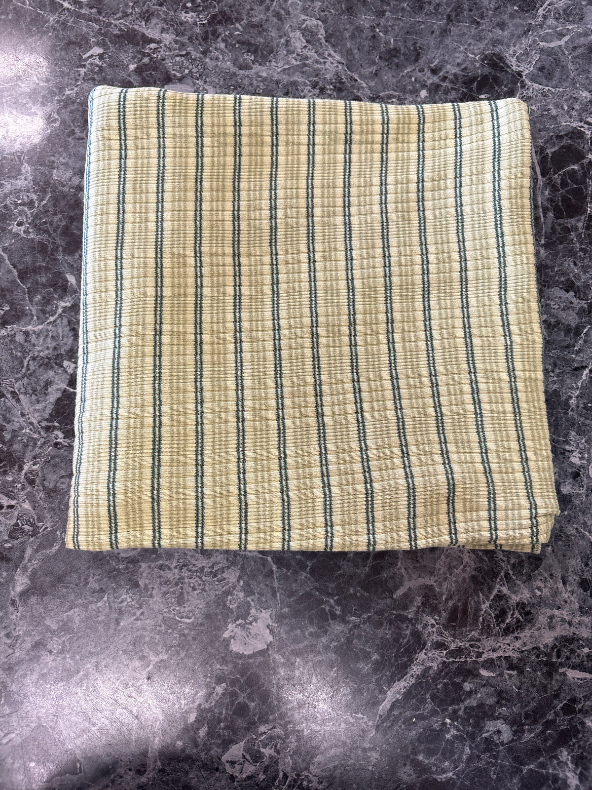 Kate Quinn Green Striped Swaddle Blanket