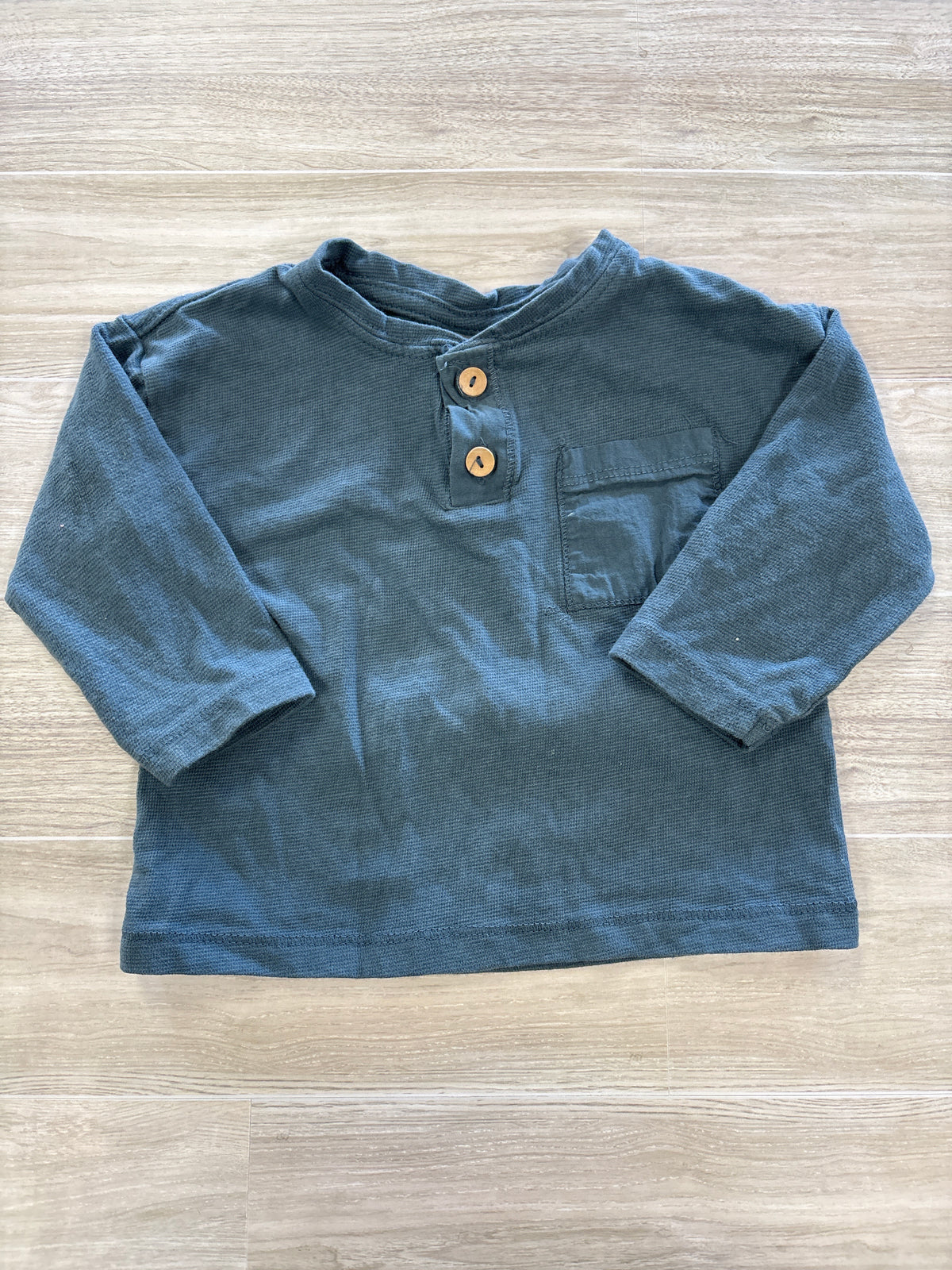 6-9m Zara Blue Button Long Sleeve