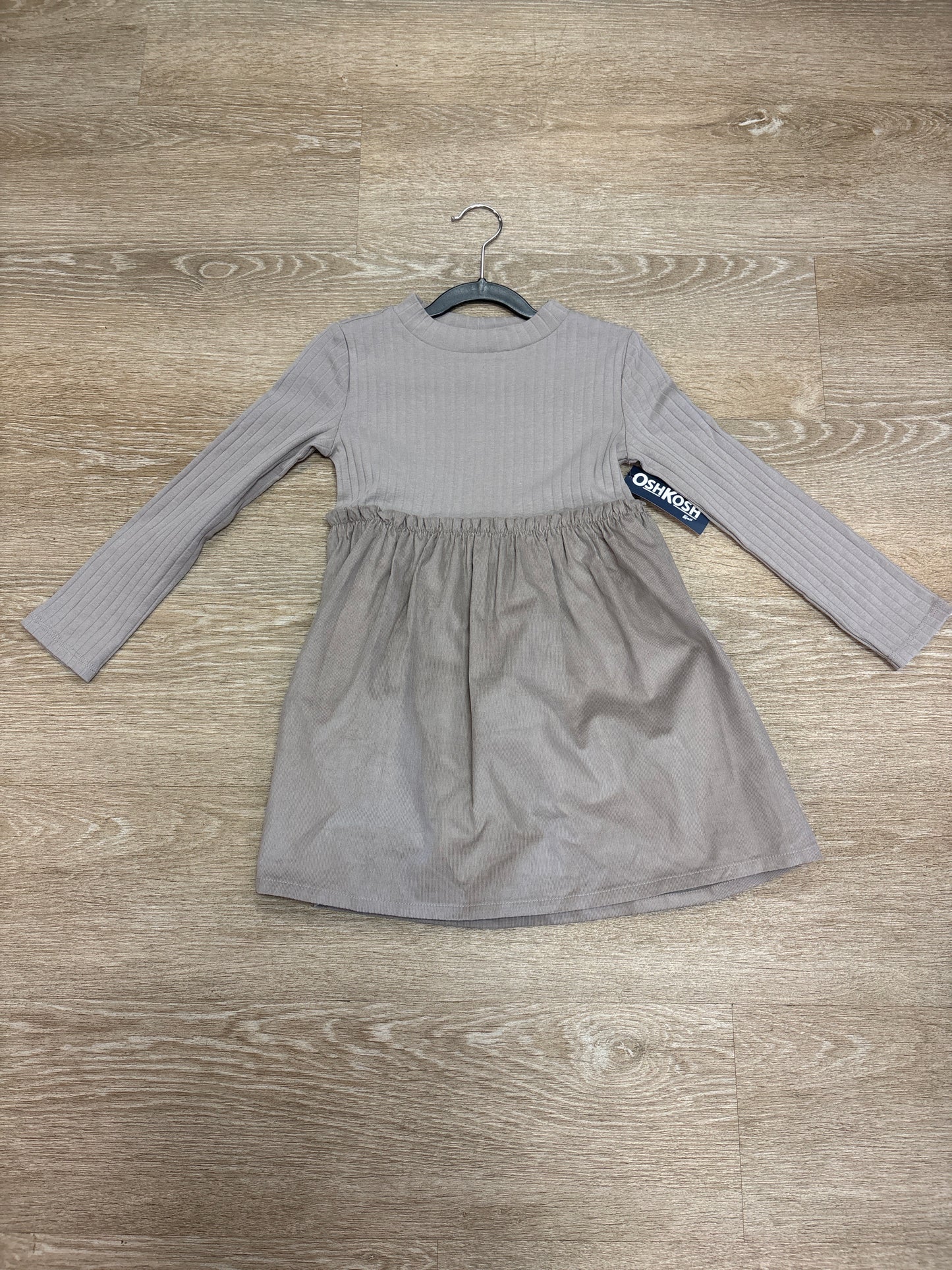 NWt 5T Osh Kosh Tan Ribbed Corded 50/50 Dress