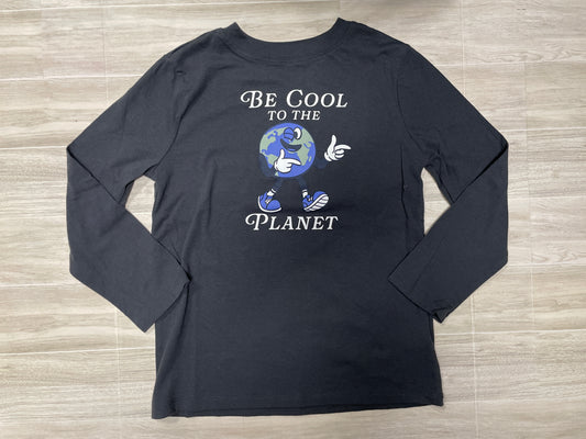 8 Charcoal Grey Be Cool To The Planet Long Sleeve