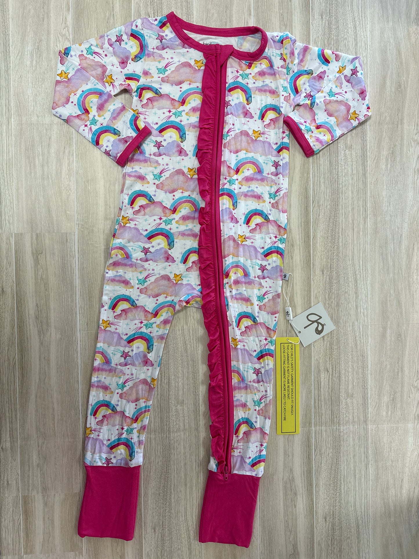 3T NWT Birdie Bean Rainbow Starry Sky Pajama