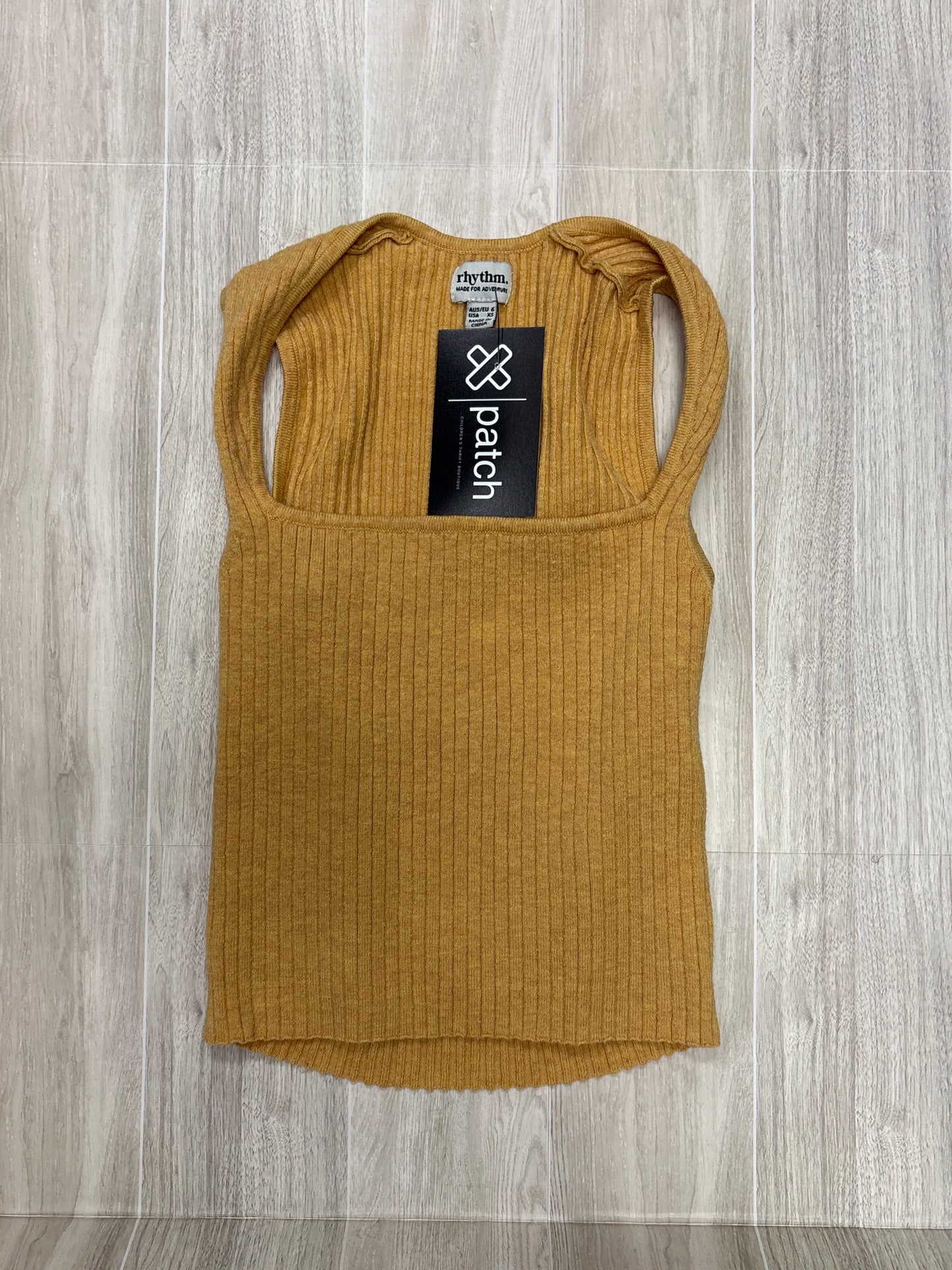 Womens XS Mustard Ribbed Tank