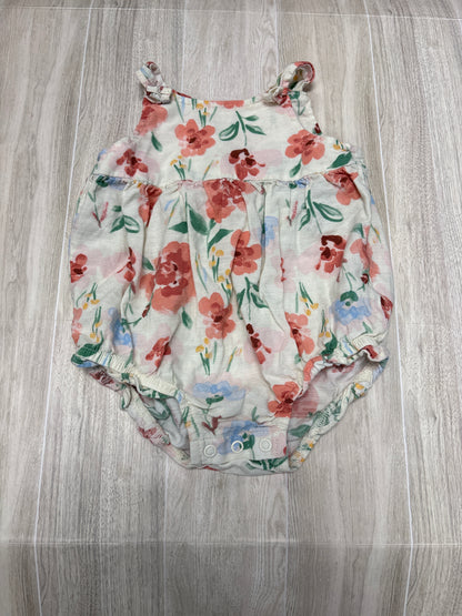 9m Cream Floral Romper