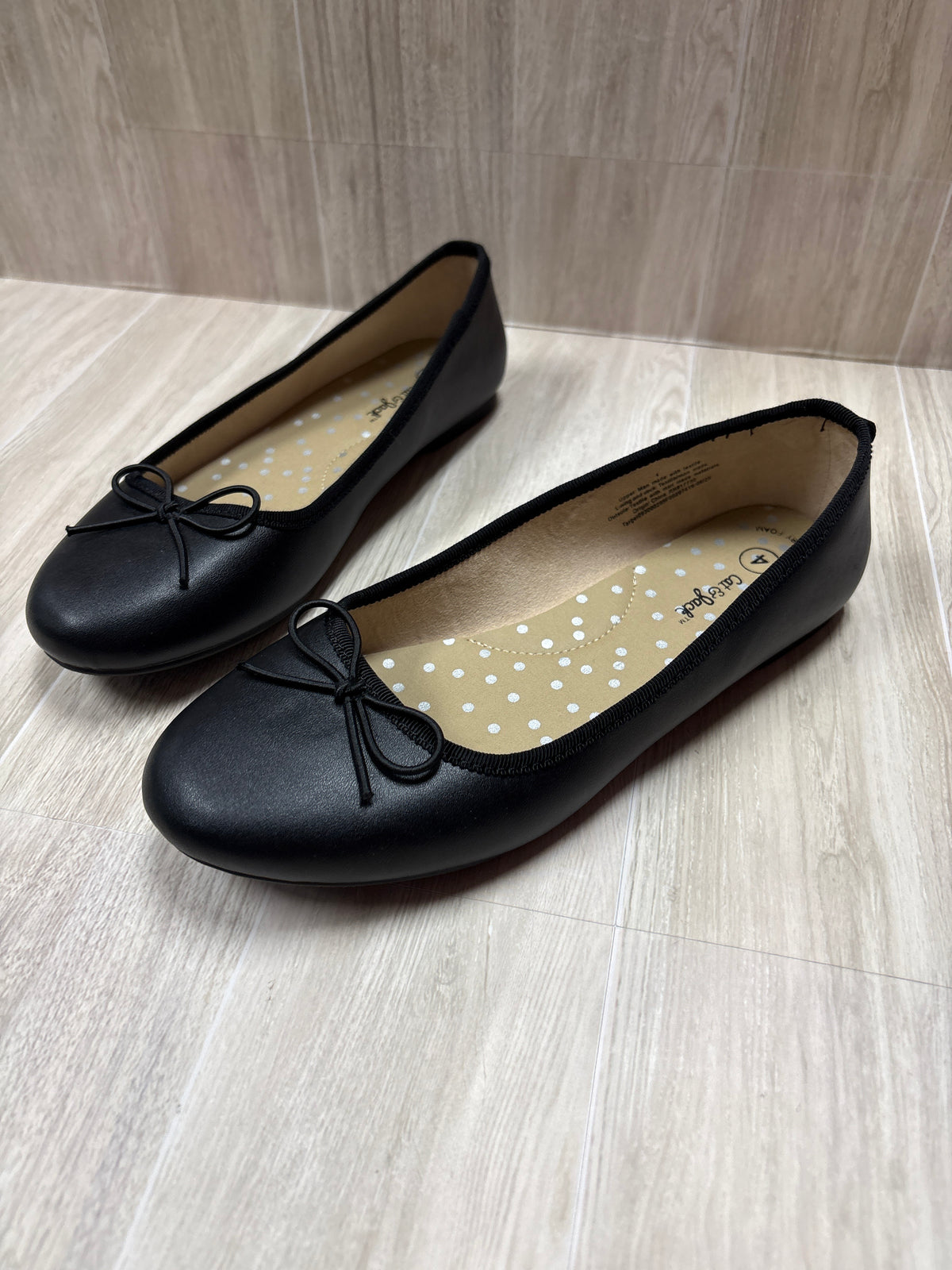 4Y Black Ballet Bow Flats