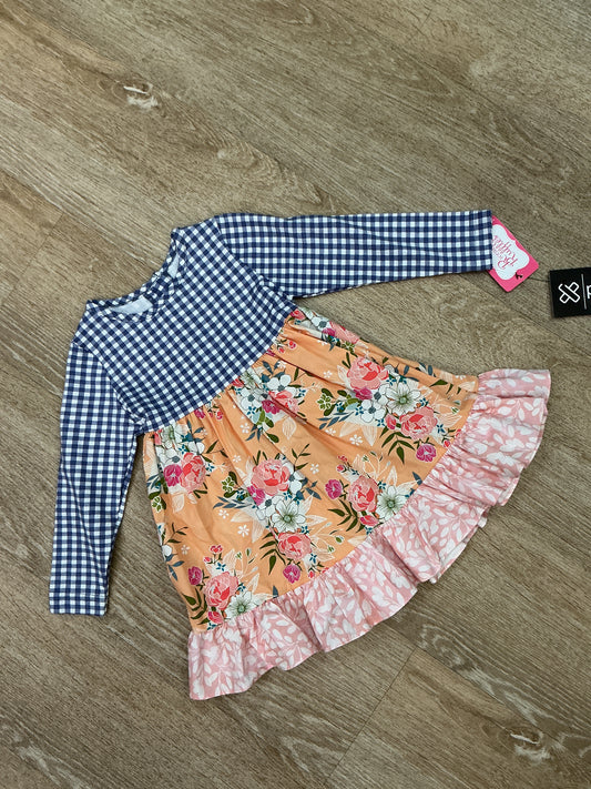 nwt-24m-ricrac--ruffles-floral-checkered-dress