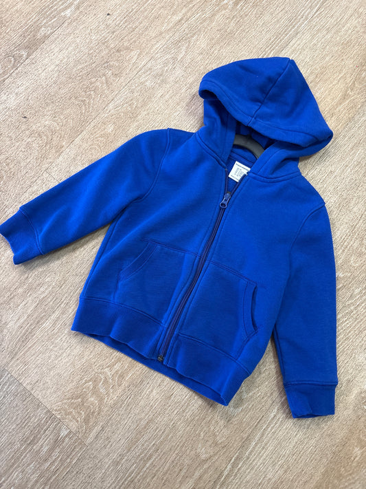 3T Cobalt Blue Hooded Zip Up Jacket