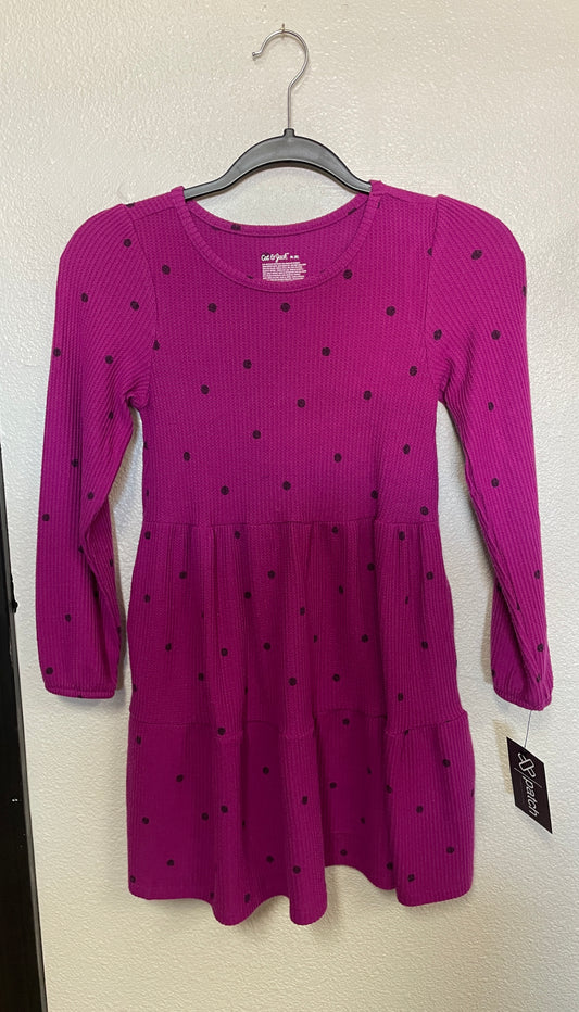 8 Purple Waffle Knit Sweater