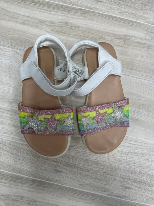 8c Glitter Rainbow Star Strappy Sandal