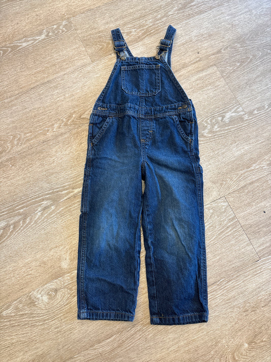 4T Wrangler Dark Wash Overalls