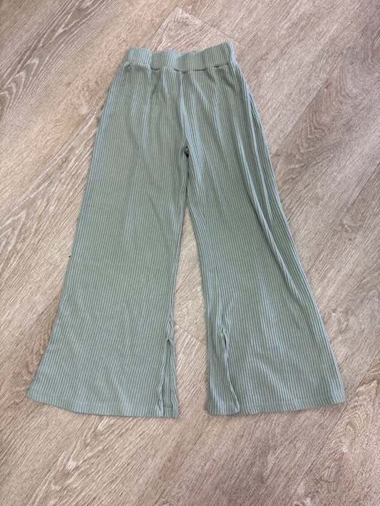8 Sage Ribbed Wide Leg Pant