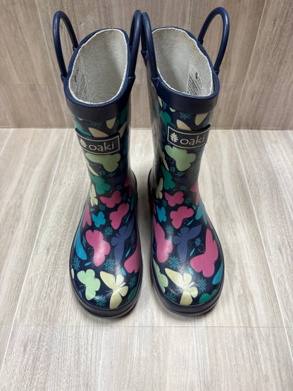 12c Navy Butterfly Rain Boots