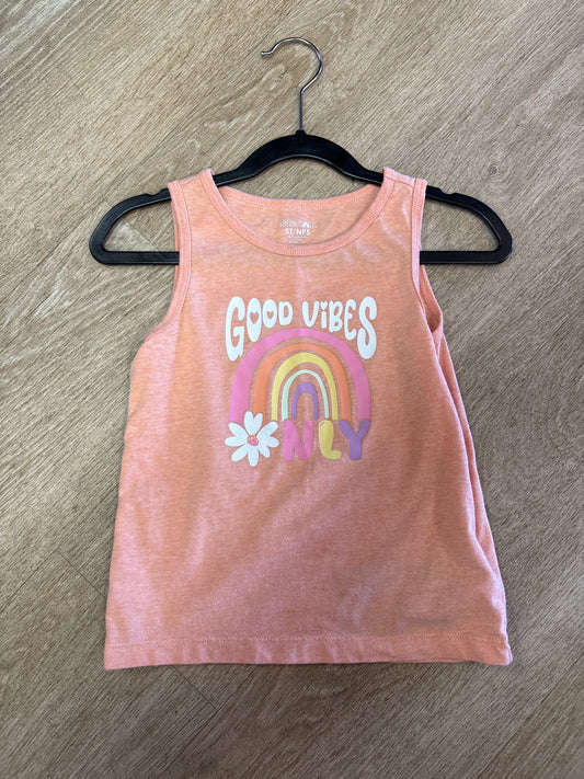5T Peach Good Vibes Only Tank