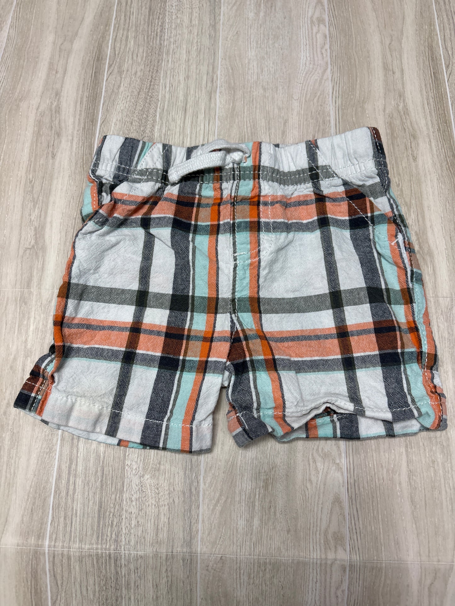 12m Orange Plaid Shorts
